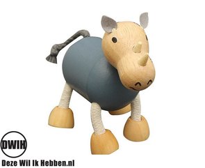 Nordic Design: Educatief speelgoed - Houten Neushoorn