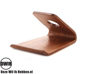 Luxe houten Telefoonstand houder Walnoot