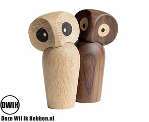 Nordic Design: Uil set eiken en Walnoot