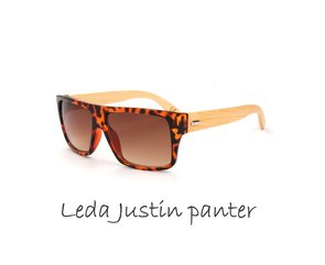 Houten zonnebril: Leda Justin Panter