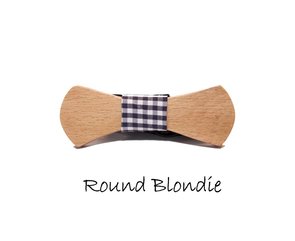 Houten strik: Round Blondie