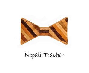 Houten strik: Nepali Teacher