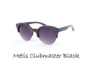 Houten zonnebril: Metis Clubmaster Black