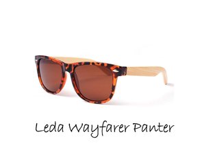 Houten zonnebril: Leda Wayfarer Panter
