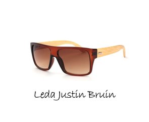 Houten zonnebril: Leda Justin Bruin