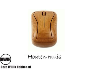 Draadloze houten muis