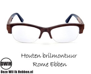 DWIH - Houten brilmontuur - Rome - Ebben} DWIH - Houten brilmontuur - Rome - Ebben