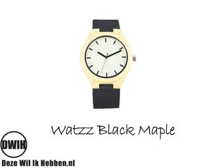 Houten horloge:  Black Maple (WATZZ 13)