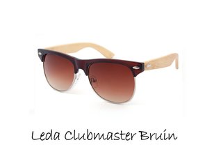 Houten zonnebril: Leda Clubmaster Bruin