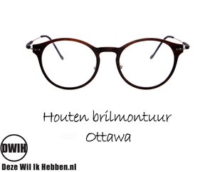 DWIH - Houten brilmontuur - Ottawa - Ebben } DWIH - Houten brilmontuur - Ottawa - EbbenÂ
