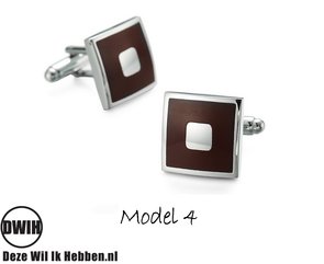 Houten manchetknopen Model 4