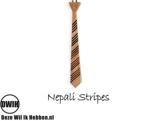 Houten stropdas: Nepali Stripes