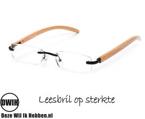 Houten leesbril op sterkte} Houten leesbril op sterkte