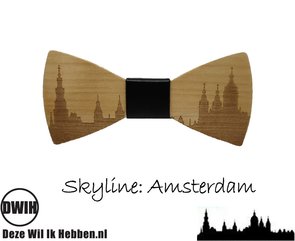 Houten strik: Skyline Amsterdam