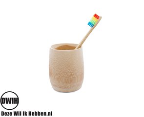 Bamboe Rainbow Tandenborstel set van 2 stuks | Zacht/medium voor gevoelige tandvlees | Biologisch afbreekbaar 