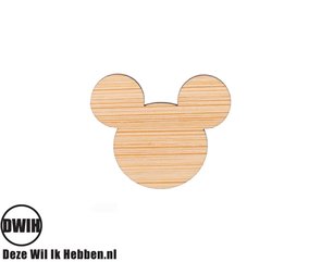 LaserWood Pin / Broche Micky Mouse