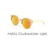 Houten zonnebril: Metis Clubmaster Geel