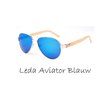Houten zonnebril: Leda Aviator Blauw