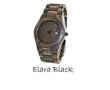 Houten horloge: Elara Black Sandal